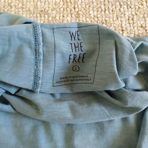 Free People We the People 100% cotton oversized long Tee Size S EUC - Picture 4 of 5